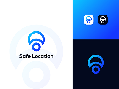Safe Location logo concept 3d branding brandmark color creative gradient graphic design illustration location logo logo brand mark minimal rebrand symbol ui vector website