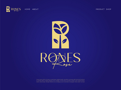 Luxury R letter Rose logo