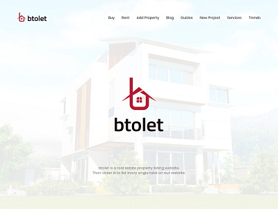 B and T and Real Estate Logo Concept branding building company corporate creative design dribbble shot graphic design house iconic identity logo mark minimal modern portfolio property real estate simple trendy vector