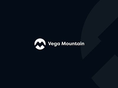 V and M and Mountain Logo Concept