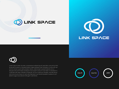 Link Space Minimalist Logo blue branding cloud create creative identity link logo inspirations logo mark mars minimal mission security sky space station tech technology vector world