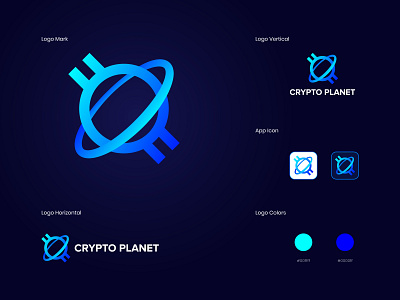 Crypto Planet Logo | Tech Security Coin 3d blue brand identity branding coin creative crypto currency illustration logo inspirations logo mrak minimal modern portfolio security shield tech technology token vector