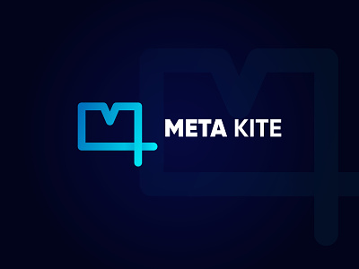 Meta Kite Logo Concept branding colorful creative gradient ideas kite letter logo logo inspirations logo mark meta minimal modern logo stroke tech logo technology text logo vector vr box
