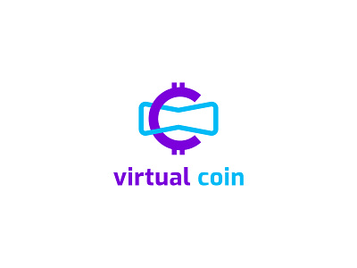 Virtual Coin Logo Design Concept brand identity branding coin logo company logo creative crypto logo currency dribbble favourite logo design logo inspirations logo mark logo sale minimal modern logo tech logo top logo vector virtual coin vr design