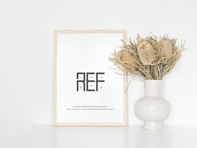 REF Letter Furniture Logo | Minimal & Modern Design
