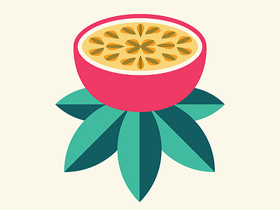 Passion Fruit beach bikini fruit illustration logo summer tropical