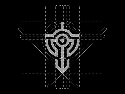 Grids for sword logo
