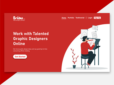 Redesign Landing Page - Sribu debut design designer icon landing page redesign ui web