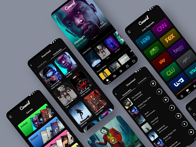 Cinevid app design typography ui ux