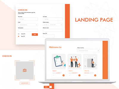 Employee check-in system UI app branding design graphic design typography ui ux web website