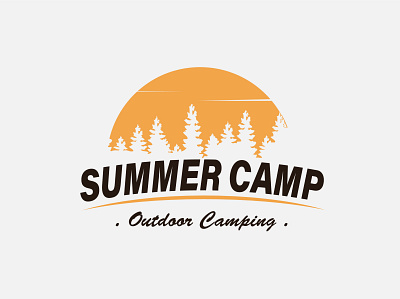 summer camp creative minimalist logo design 02 branding design flat illustration logo logo design minimal minimalist logo summer camp