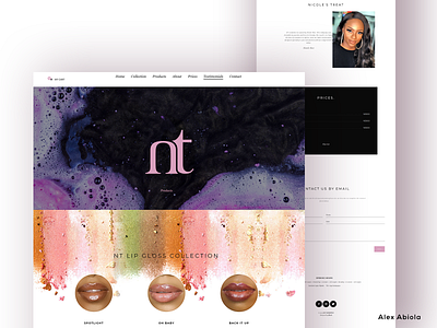 NT Cosmetics Landing Page cosmetics design ecommerce landing page landingpage shopping store ui web design webdesign website website design