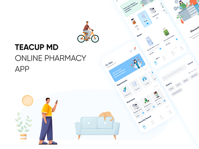 TeacupMD Online Pharmacy Mobile App app design design figma ui ui ux ui design uidesign uiux ux ux design uxdesign