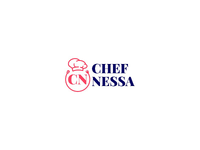 Chef Nessa Logo design icon logo minimal