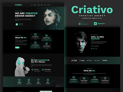 Criativo - Creative Agency Website Design branding design flat portfolio ui ux we