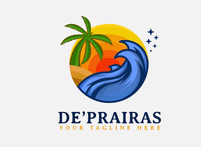 De'Prairas Logo branding design flat illustration logo vector