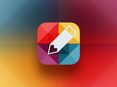 Geometric Edit @2x colour concept design edit flat geometry glyph icon app idea ios ios7