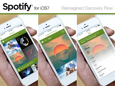 Spotify iOS7 - Re-imagined Discovery Flow @2x