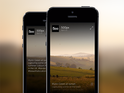 Keynected - Post View @2x app blur design facebook flat immersive ios line thin