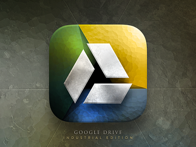 Google Drive - Industrial Edition @2x concept design drive google icon industrial ios texture