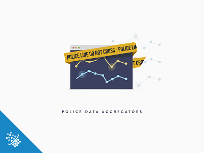 Police Data Aggregators @2x bot concept data design distil networks graph illustration police web
