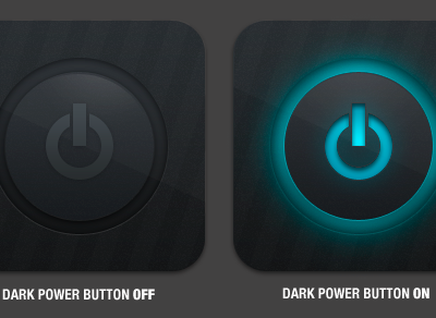 Grey Power Buttons Dark blue dark electric icon mikebeecham onoff power