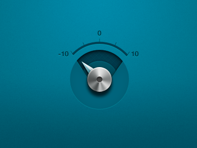 Volume Dial blue dial indicator interface metal mikebeecham now playing turquoise ui volume