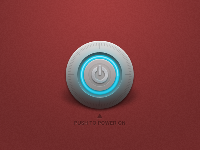 Electric Button blue button circle electric grey interface off on power round ui user vector white