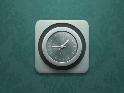 Clock clock green icon interface jade round square ui user ux vector wallpaper