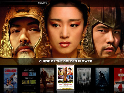 Mediastream Movies black centre dark font interface mac media plex text ui xbmc