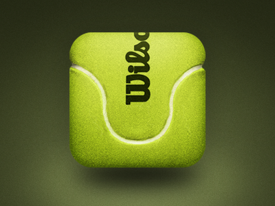 Tennis Ball ball felt fiber fuzz green hair icon ios tennis texture ui vector