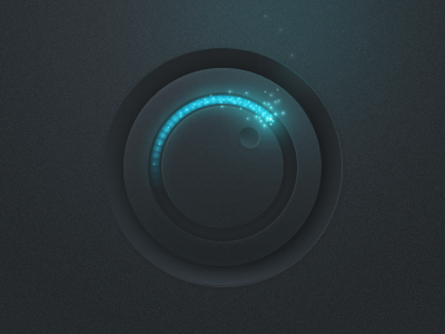 For Fun... blue dark dial glow interface knob sparkle texture ui vector