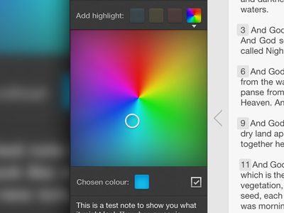 Colour Picker color colour dark grey ios ipad ipad app light noise picker spectrum texture vector