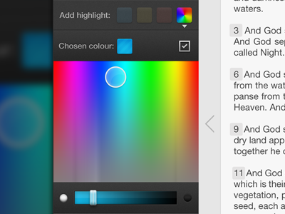 Colour Picker v2 (Linear) color colour dark grey ios ipad ipad app light noise picker spectrum texture vector