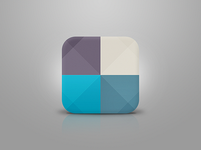 Folder @2x app blue clean colour cream geometric geometry grey icon ios purple reflection vector white