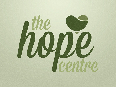 The Hope Centre @2x branding care centre charity compassion green heart hope identity logo love script