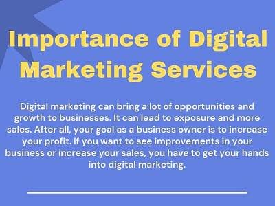 Importance of Digital Marketing Services business growth digital marketing services