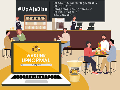 Warunk Upnormal Packaging Design Competition adobe illustrator branding coffee coffee cup design illustration illustration art indonesia designer indonesian food packaging design vector