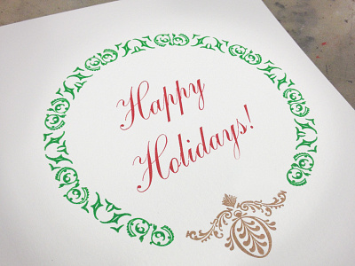 Happy Holidays Notecard