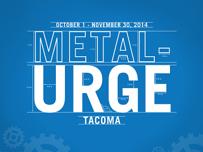 Metal Urge branding brochure gears typography