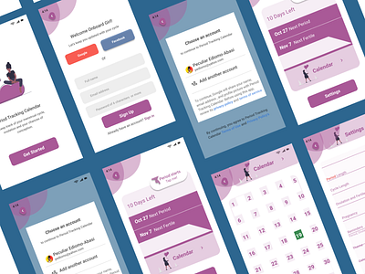 Period Tracking App First Design 2 app design ui uidesign