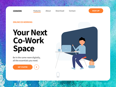 Co-Work Space design ui ui ux uidesign web