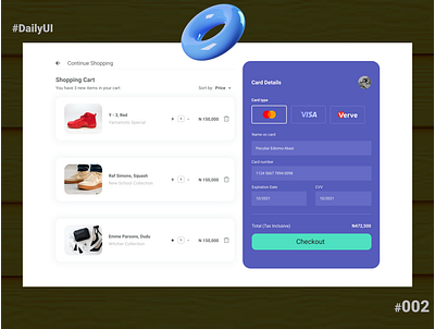 Credit Card Checkout — DailyUI dailyui dailyui 002 dailyuichallenge design ui ui ux uidesign
