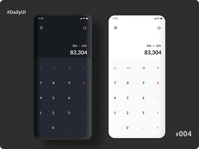 Calculator — #DailyUI 004 daily 100 challenge daily004 dailyui dailyuichallenge ui ui ux uidesign