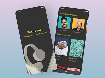 Peculiar Headphone + Free Meditation Podcasts dailyuichallenge