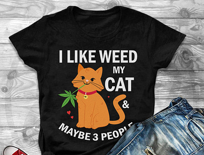 420 Weed Cat Pot Kitten Cannabis Leaf Shirt Art Gift Women