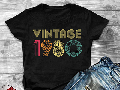 1980 40th Birthday Gift Vintage Retro Men Women t shirt