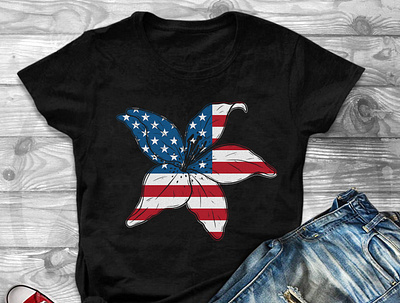 American Flag Lilly svg Lilly Flower flag American flag t shir 4th of july