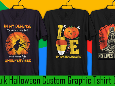 Halloween custom Graphic t-shirt designs