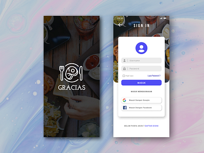 Gracias figma food foodapp indonesian login